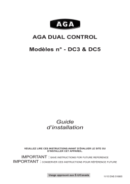 AGA DC3 DC5E Guide d'installation