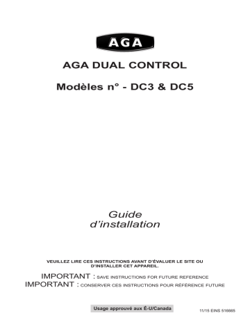 AGA DC3 DC5E Guide d'installation | Fixfr