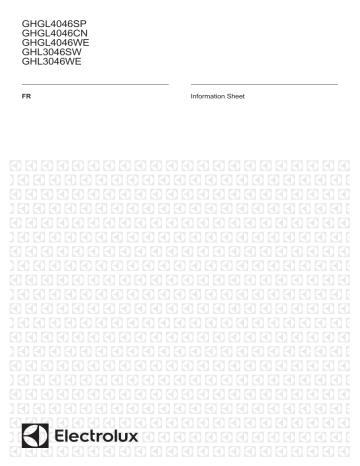 Guide d'installation | Electrolux GHL3046WE Manuel utilisateur | Fixfr