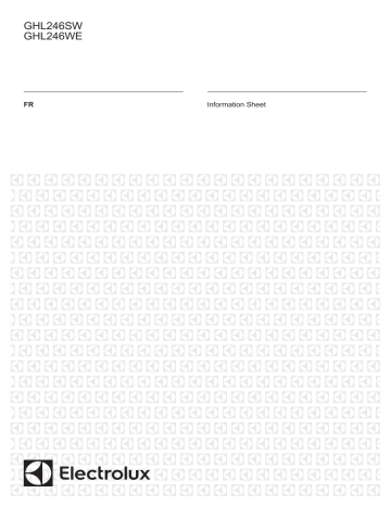 Guide d'installation | Electrolux GHL246SW Manuel utilisateur | Fixfr