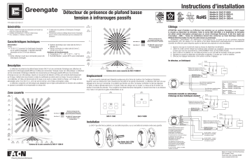 Guide d'installation | Cooper Lighting MicroSet PIR Low Voltage Manuel utilisateur | Fixfr