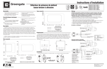Guide d'installation | Cooper Lighting MicroSet Ultrasonic Low Voltage Manuel utilisateur | Fixfr