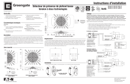 Cooper Lighting Vacancy Dual Tech MicroSet Ceiling Sensor Manuel utilisateur