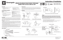 Cooper Lighting Wall/Corner PIR Sensor Manuel utilisateur