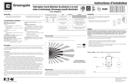 Cooper Lighting NeoSwitch - 120/277/347V PIR/Single Level Wall Switch Sensor (Ground Required) Manuel utilisateur