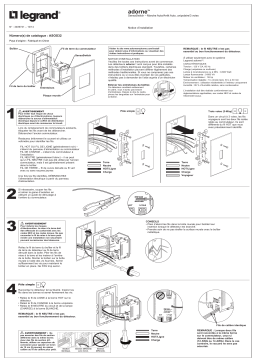 Legrand adorne French Manuel utilisateur
