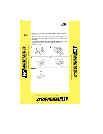 Guide d'installation | Legrand 1500 & 2600 Steel Pancake Overfloor Raceway Telephone Outlet Box -  1546T Manuel utilisateur | Fixfr