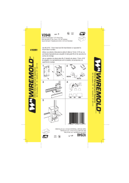 Legrand 2000 Series Small Raceway Switch & Receptacle Box - V2048 Manuel utilisateur