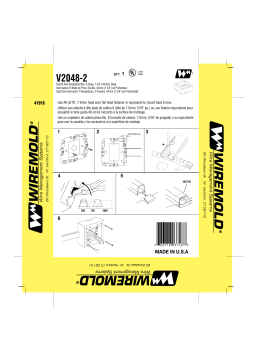 Legrand 2000 Series Small Raceway 2-Gang Switch & Receptacle Box - V2048-2 Manuel utilisateur