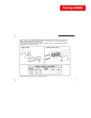 2400 Series Small Raceway Fittings | Guide d'installation | Legrand 2000 Series Small Raceway Fittings Manuel utilisateur | Fixfr