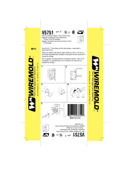 Legrand 500 & 700 Series Small Raceway Flush-Type Extension Adapter - V5751 Manuel utilisateur