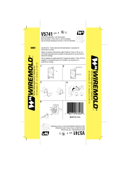 Legrand 500 & 700 Series Small Raceway Device Box - V5741 Manuel utilisateur