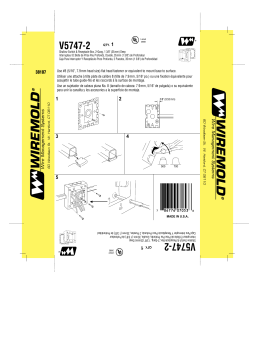 Legrand 500 & 700 Series Small Raceway Shallow Switch & Receptacle 2-Gang Box - V5747-2 Manuel utilisateur