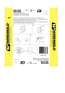 Legrand 500 & 700 Series Small Raceway Distribution Box - V5735 Manuel utilisateur