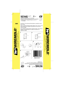 Legrand 500 & 700 Series Small Raceway Deep Switch & Receptacle Box - V5744S Manuel utilisateur