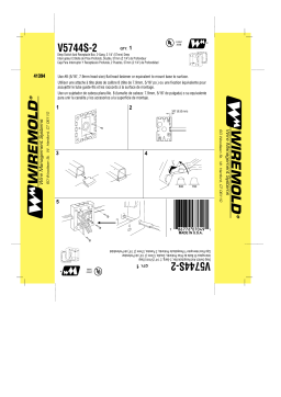 Legrand 500 & 700 Series Small Raceway 2-Gang Deep Switch and Receptacle Box - V5744S-2 Manuel utilisateur