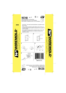 Legrand 500 & 700 Series Small Raceway Device Box - V5748 Manuel utilisateur