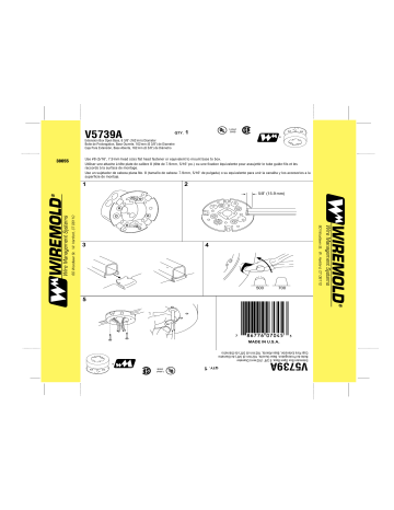 Guide d'installation | Legrand 500 & 700 Series Small Raceway Extension Box - V5739A Manuel utilisateur | Fixfr