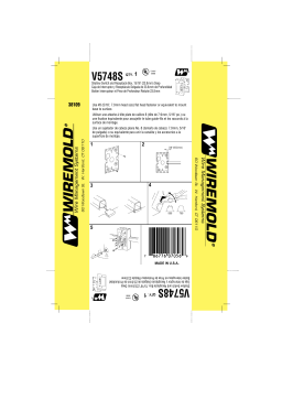 Legrand 500 & 700 Small Raceway Shallow Switch & Receptacle Box - V5748S Manuel utilisateur