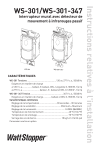 Legrand WS-301 and WS-301-347 Manuel utilisateur
