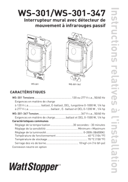 Legrand WS-301 and WS-301-347 Manuel utilisateur