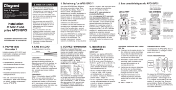 Guide d'installation | Legrand radiant AFCI/GFCI-French Manuel utilisateur | Fixfr