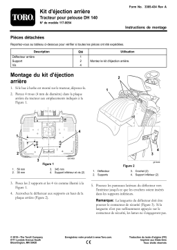 Toro Rear Discharge Kit, DH 140 Lawn Tractor Attachment Manuel utilisateur