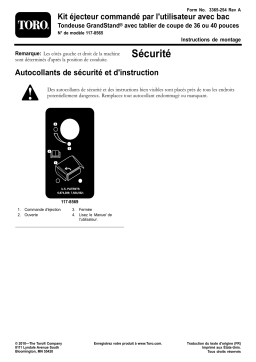 Toro Operator-Controlled Discharge Chute Kit Attachment Manuel utilisateur