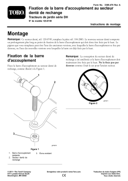 Toro Replacement Sector Gear, DH 210 and DH 220 Lawn Tractor Attachment Manuel utilisateur