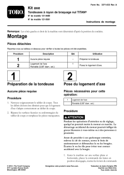 Toro Spindle Housing Kit, TITAN Zero-Turn-Radius Riding Mower Riding Product Manuel utilisateur