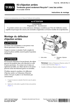 Toro Rear Discharge Kit, Heavy-Duty Recycler/Rear Bagger Lawn Mowers Walk Behind Mower Manuel utilisateur