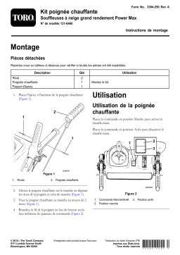Toro Heated Grip Kit, Power Max Heavy Duty Snowthrowers Manuel utilisateur