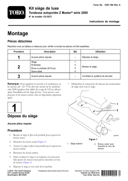 Toro Deluxe Seat Kit, 2000 Series Z Master Riding Mower Attachment Manuel utilisateur