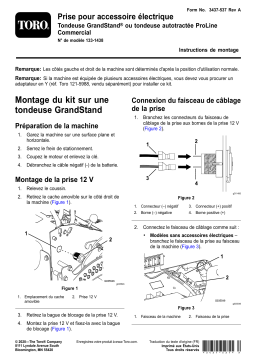 Toro Electrical Accessory Port, GrandStand Mower or ProLine Commercial Walk-Behind Mower Riding Product Manuel utilisateur