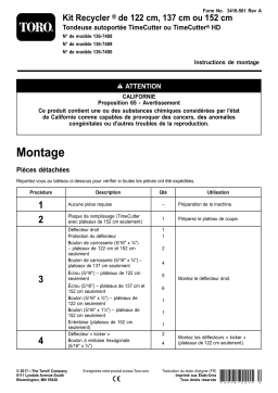 Toro 48in Recycler Kit, TimeCutter HD Riding Mower Riding Product Manuel utilisateur