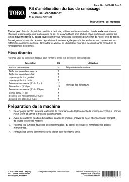 Toro Bagger Enhancement Kit, Grandstand Mower Attachment Manuel utilisateur