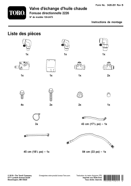 Toro Hot Oil Shuttle Kit, 2226 Directional Drill Horizontal Directional Drill Manuel utilisateur