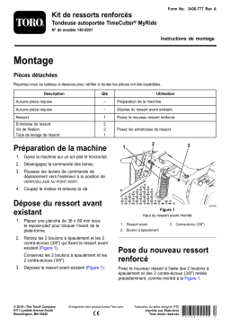 Toro Heavy Duty Spring Kit, TimeCutter MyRide Riding Mower Riding Product Manuel utilisateur