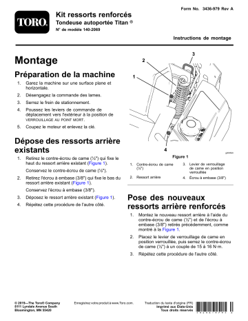 Guide d'installation | Toro HD Spring Kit, Titan Riding Mower Riding Product Manuel utilisateur | Fixfr