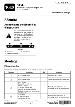 Toro CE Kit, Dingo 323 Compact Tool Carrier Compact Utility Loaders, Attachment Manuel utilisateur