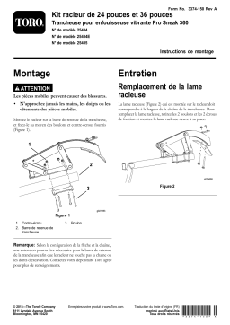 Toro 24in Crumber Kit, Trencher for Pro Sneak 360 Vibratory Plow Utility Equipment Manuel utilisateur