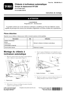 Toro Auto Tilt Chassis, RT1200 Traction Unit Trencher Manuel utilisateur