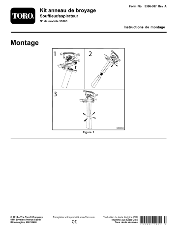 Guide d'installation | Toro Shred Ring Accessory Kit, Blower/Vacuum Blowers/Vacuum Manuel utilisateur | Fixfr