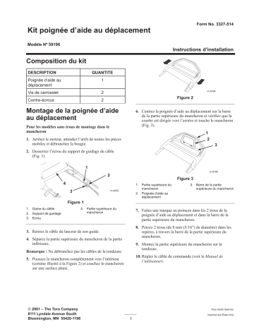 Guide d'installation | Toro Traction Assist Handle Kit Attachment Manuel utilisateur | Fixfr