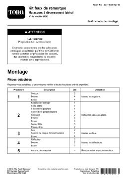 Toro Trailer Light Kit, Side-Dump Mixers Concrete Equipment Manuel utilisateur