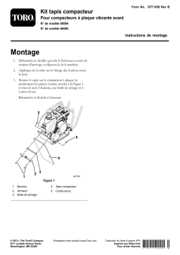 Toro Paver Mat Kit, Forward Plate Compactor Concrete Equipment Manuel utilisateur