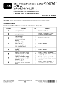 Toro 48in E-Z Vac Blower and Drive Kit, Z Master 2000 Series Mower Attachment Manuel utilisateur