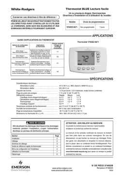 White Rodgers 1F95EZ-0671 Guide d'installation