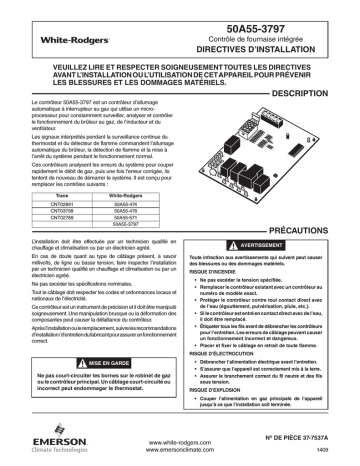 White Rodgers 50A55-3797 Guide d'installation | Fixfr