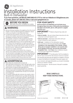 GE GDF520PGJWW Guide d'installation